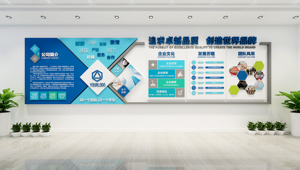 中小型企业如何设计文化墙？